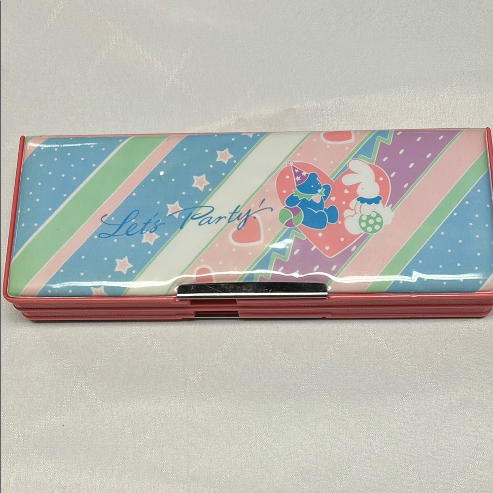 Let's Party Pastel Pink & Blue Pencil Case